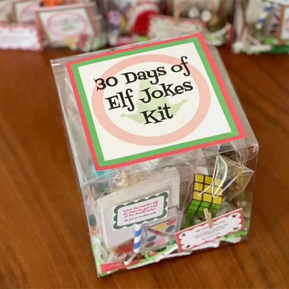 Elf Activities Elf Kit 24/30 Days of Christmas Funny Plastics Christmas Countdown Set Best Elf Pranks Elf Kit 24/30 Days Party