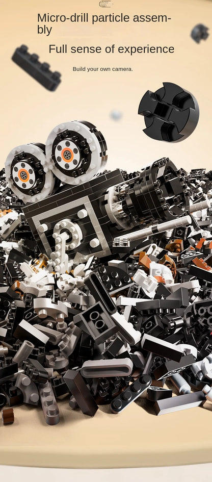 Vintage Model Mini Building Block 802pcs  Retro Camera Adults Collection Ornaments IDEAS Series Toys Girl Birthday Gifts