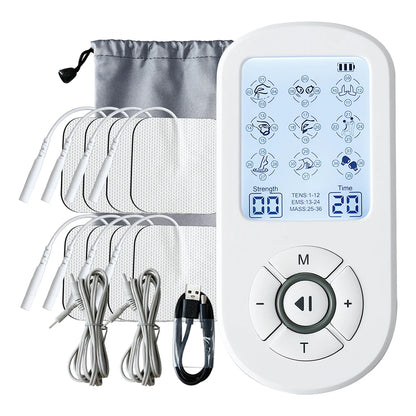 12 Modes Low Frequency Therapy Device TENS Machine EMS Muscle Stimulator Electronic Pulse Massager Myostimulation Apparatus
