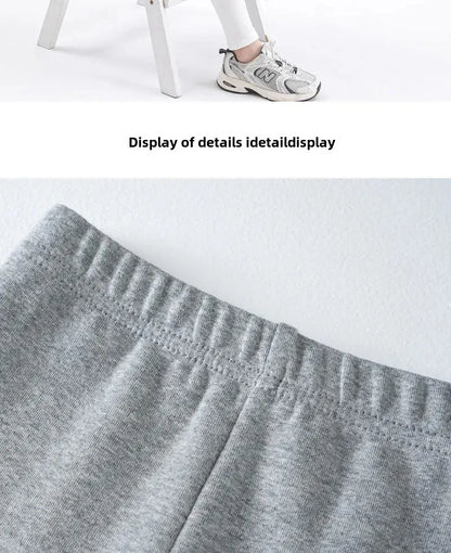 Girls Pure Cotton Long Pants - Slim Fit Thermal Underwear for Kids | Spring Autumn Base Layer