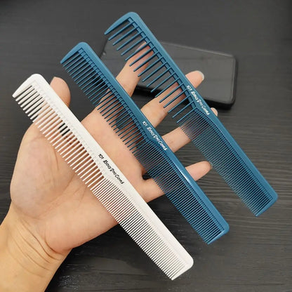 Plastic Pro Hairdressing Combs Anti-Static White Hair Cutting Comb Durable Anti-slip Straight Hair Brushes Barber
