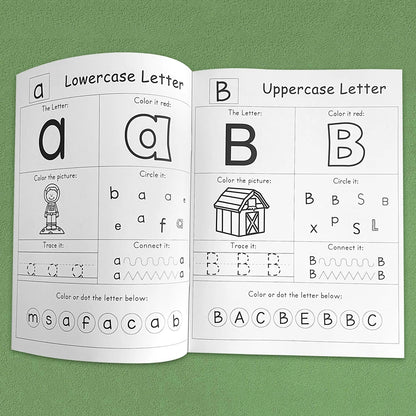 Buchstaben AZ Alphabet Phonetik Übungsheft Vorschule Englisch lernen Kindergarten Schreiben Malbuch Montessori