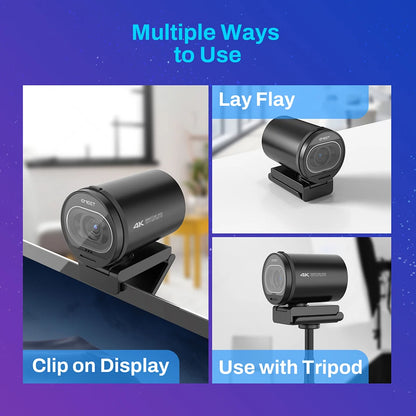 4K Webcam 1080P 60FPS Autofocus Streaming Web Camera EMEET S600 Living Stream Camera With Mics&Privacy Cover for Tiktok/YouTube