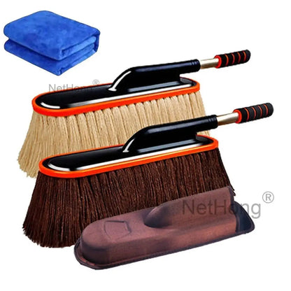 Telescopic Car Duster Wax Brush Mop Cleaning Cloth Scratch Free Dusting Waxing