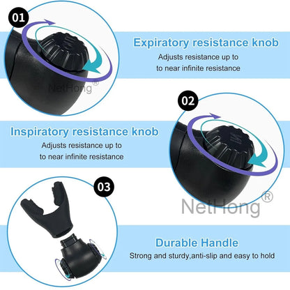Breathing Trainer Lung Respirator Fiess Equipment Respiratory Exercise Trainin