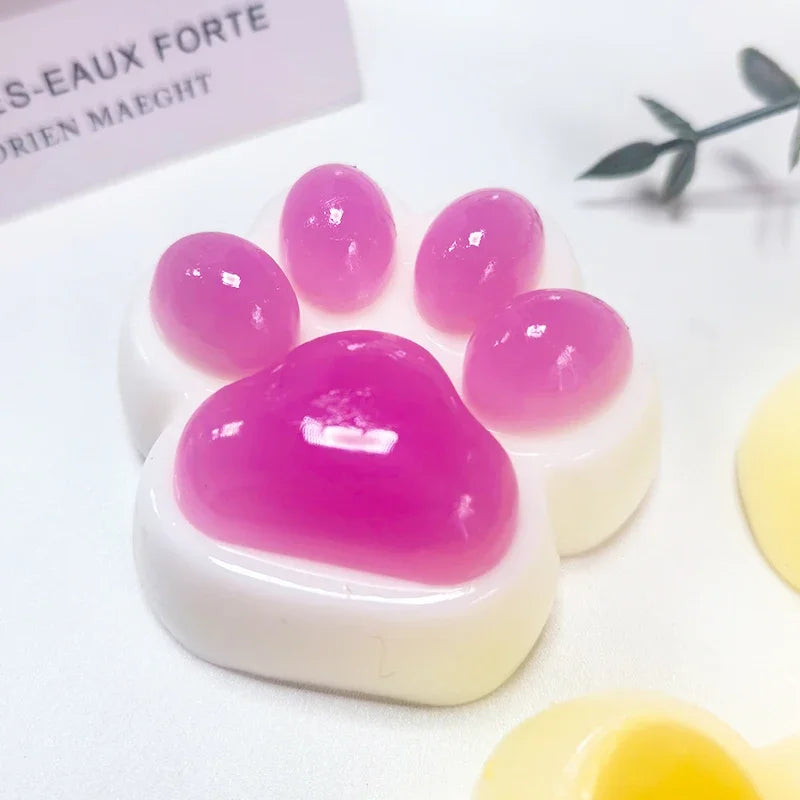 Soft Taba Squishy Cat Paw Fidget Toys  Sensory Stress Relief Toy for Kids Adults Anxiety Relaxation, Squeeze Gift for Friends