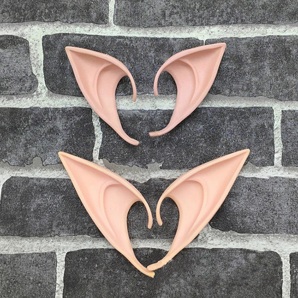 1-20pair Mysterious Angel Elf Ears Artificial Latex Ears for Halloween Decor Fairy Cosplay Costume Masquerade Accessories