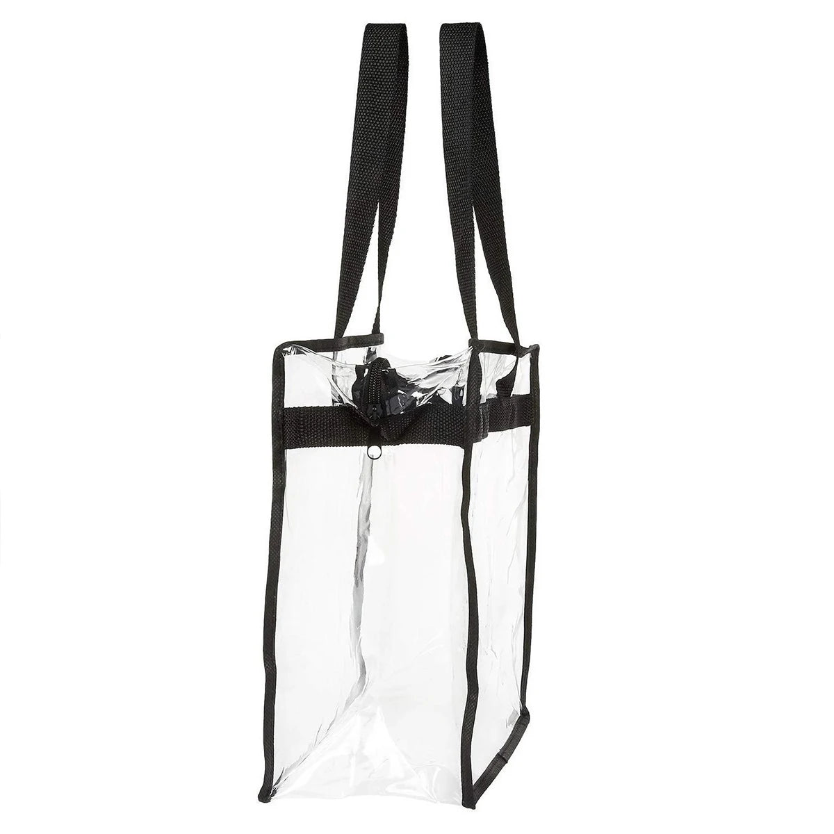 2Pcs Transparent Totes Large Capacity Clear Tote Bags with Zipper Flexible Multipurpose PVC for Swim Storage Shopping Waterproof