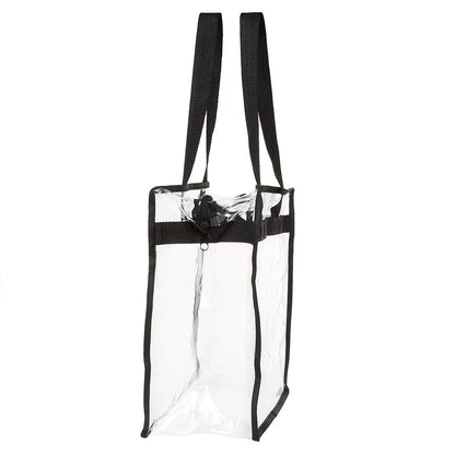 2Pcs Transparent Totes Large Capacity Clear Tote Bags with Zipper Flexible Multipurpose PVC for Swim Storage Shopping Waterproof