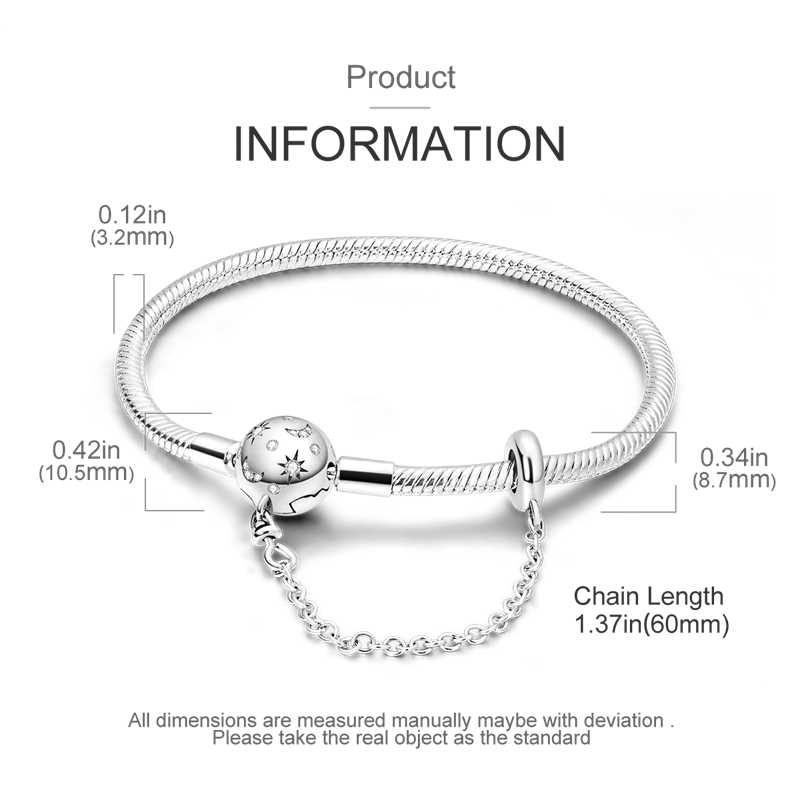 925 Sterling Silver Charm Bracelet - Leaf, Clover, Butterfly & Heart Design | 17-20cm Adjustable