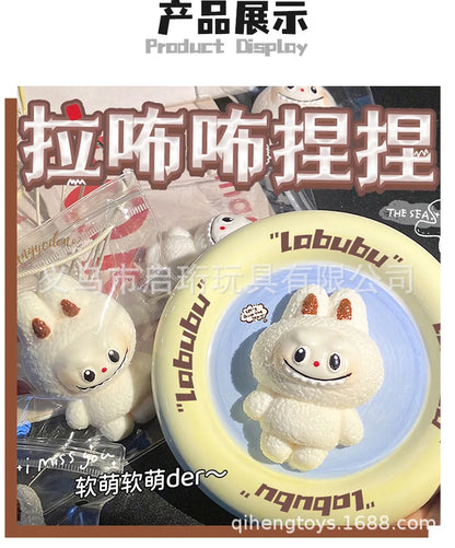 Taba Squshy Labbubu Blind Box Cute Squeeze Fidget Pendant Girl Gift Monster Office Party Games Slow Bounce Stress Relief Toys