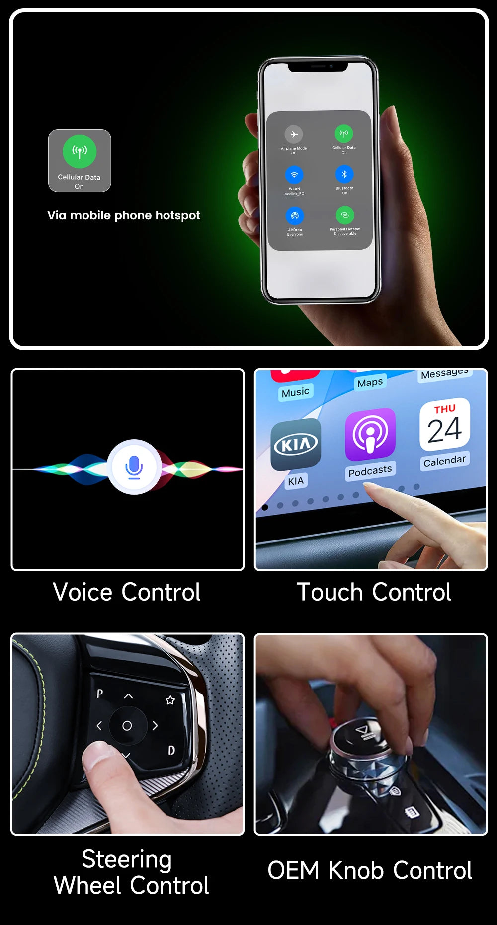 Carlinkit Android 12 CP2A Pro CarPlay Wireless Android auto Wireless Adapter Support Wired CarPlay Netflix YouTube TikTok Wifi