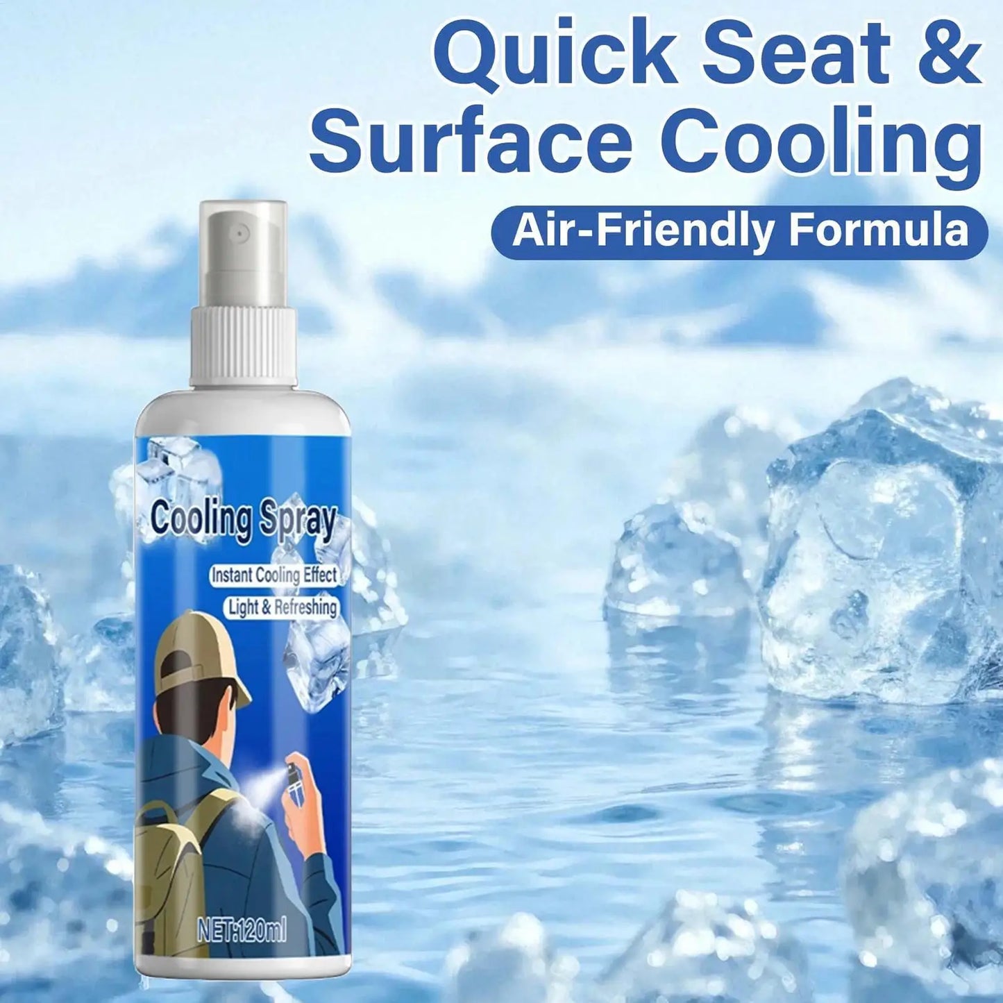 Cool Spray For Summer Household Instant Cooling Spray Natural Plant Extracts Cooling Artifact For Camping Outings Traveling