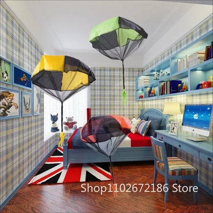 3/5/10 Pcs Fun Hand Throwing Soldier Parachute Outdoor Game Kids Birthday Party Festival Party Gift Reward Carnival Gift Pack