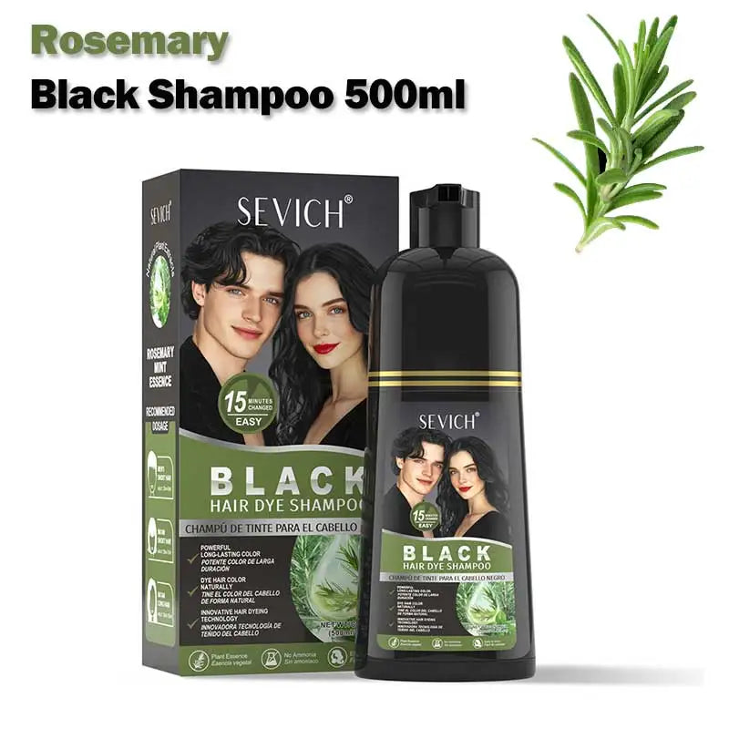 Ginger Black Hair Dye Shampoo 500ml Diy Herbal Coloring Hairs Instant Gray To Black Instant Coloring Shampoo For Women&Men