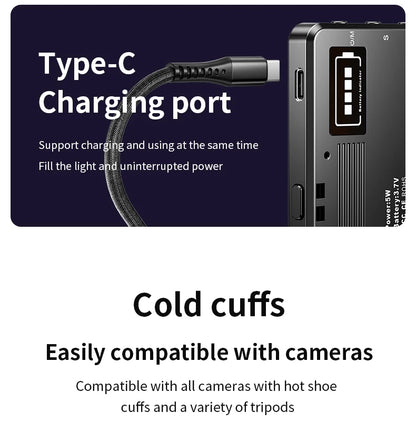 M15 Phone Selfie Fill Light Portable Pocket Beauty Photo Lamp with Phone Holder for Video Recording Vlog Shoot Fill Studio Lamp