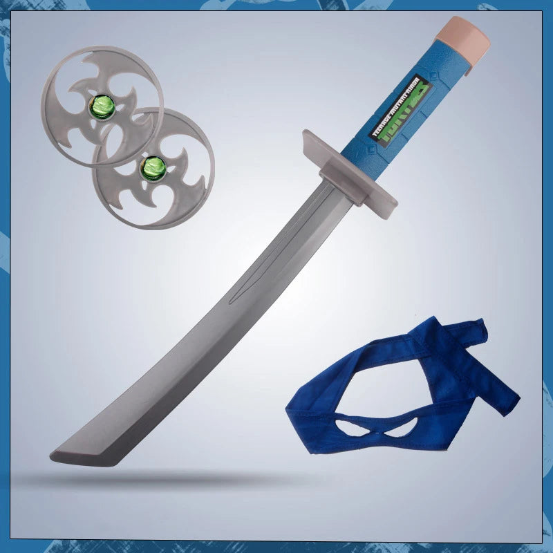 Children Cosplay Ninja Mask Weapon Knife Nunchakus Fork Darts Knife and Knife Can Wear Anime Dress Parties Turtles Costumes