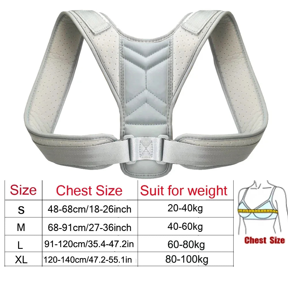Adjustable Posture Corrector Preventing Humpback Protection Spine Pain Relief Correction Belt Women Men Back Shoulder Support