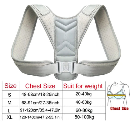 Adjustable Posture Corrector Preventing Humpback Protection Spine Pain Relief Correction Belt Women Men Back Shoulder Support