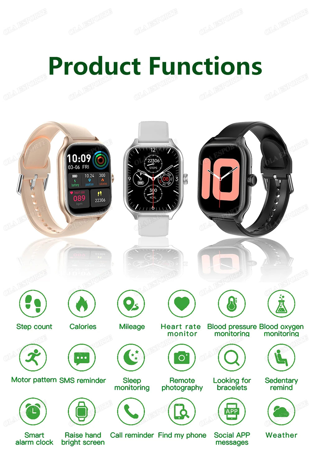 Smart Watch Men 2.01 Inch AMOLED Screen Waterproof Multiple Sport Mode Fitness HD Bluetooth Calls Smartwatch Men Women Bracelet