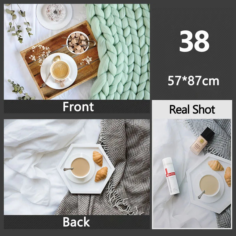 3D Double Sided Photography Backdrops 57*87cm Photos Background Props Product Food Photo Decoration Accessories Wallpaper