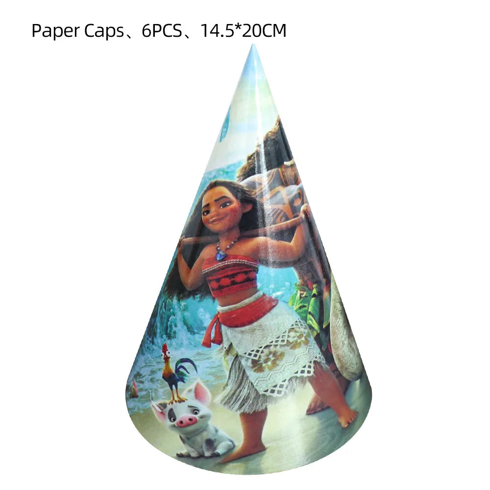 Disney Moana Birthday Decoration Tableware Cup Plate Backdrop Banner Kit Vaiana Moana Theme Happy Party Deco Balloons Supply Set