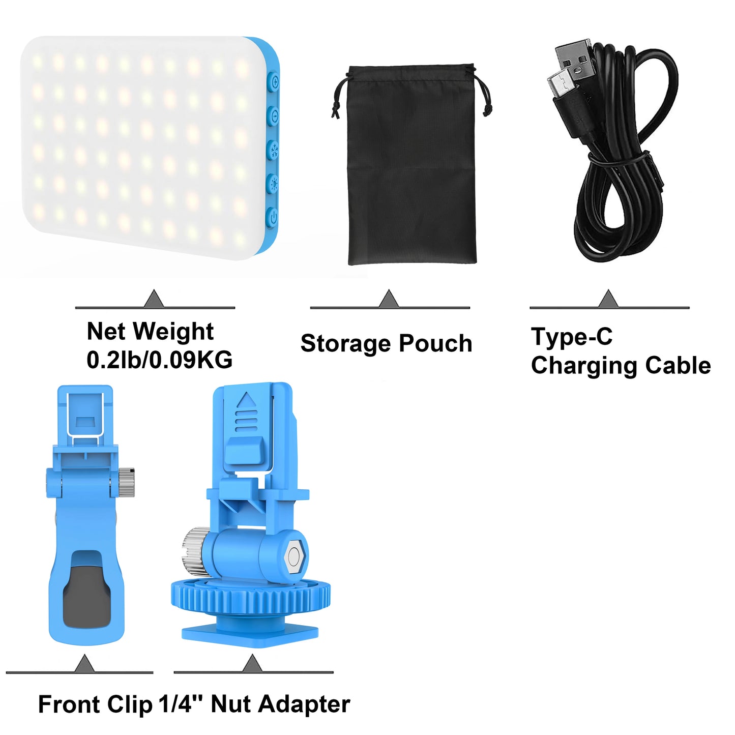 LED Selfie Light,60 LED Beads 2500mAh Rechargeable CRI 97+, 7 Light Modes,Portable Clip on Light for Phone Tablet Laptop TikTok