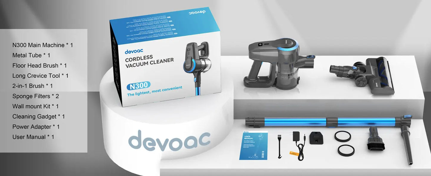 INSE N300 Cordless Vacuum Cleaner 20Kpa Ultra 6 in 1 Lightweight Stick Vacuum Powerful Handheld Vacuum Cleaners for Home Pet Car