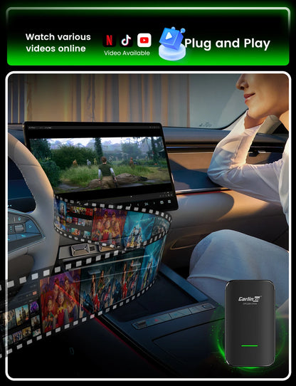 Carlinkit Android 12 CP2A Pro CarPlay Wireless Android auto Wireless Adapter Support Wired CarPlay Netflix YouTube TikTok Wifi