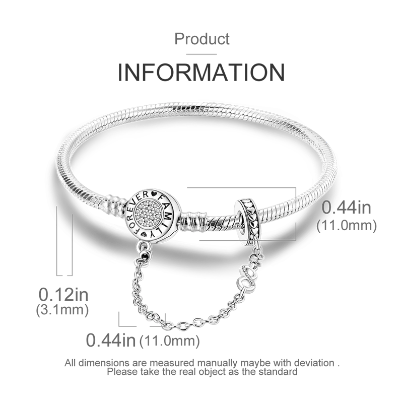 925 Sterling Silver Charm Bracelet - Leaf, Clover, Butterfly & Heart Design | 17-20cm Adjustable