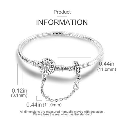 925 Sterling Silver Charm Bracelet - Leaf, Clover, Butterfly & Heart Design | 17-20cm Adjustable