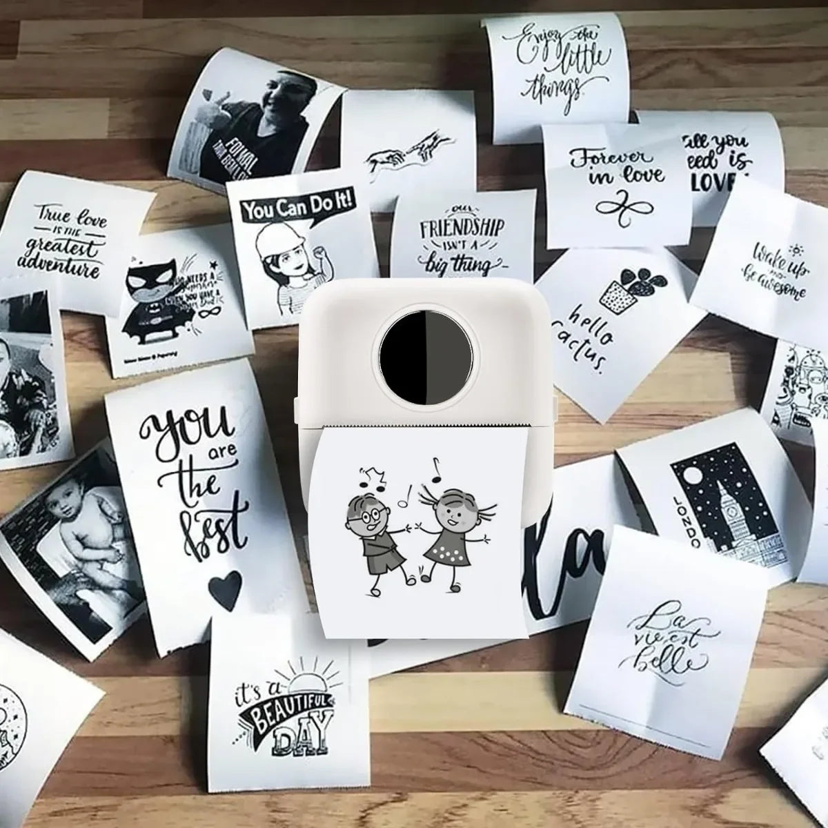 10Pcs Mini Printer Paper For peripage Self Adhesive Thermal Paper Printable Sticker Paper for Pocket Thermal Printer