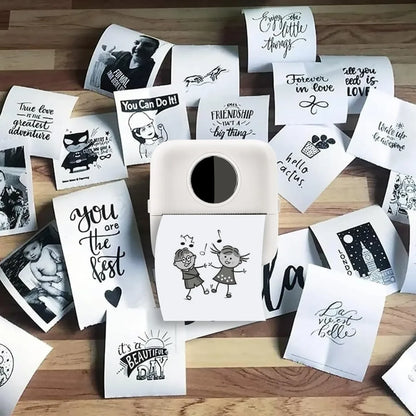 10Pcs Mini Printer Paper For peripage Self Adhesive Thermal Paper Printable Sticker Paper for Pocket Thermal Printer