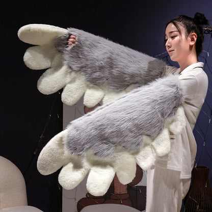 Cute 2D Cat Claw Plush Fursuit Kawaii Furry Cosplay Cat Claw Gloves Wings Cat Shoes Furry Boots Anime Party Cosplay Costume