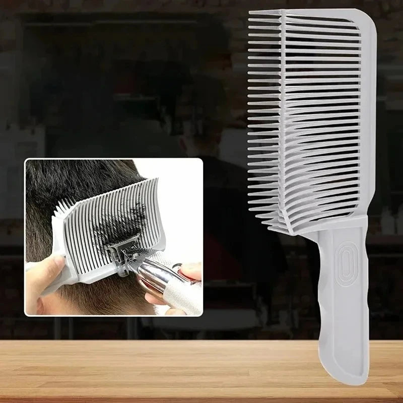 Fading Comb Professional Barber Clipper Blending Flat Top Hair Cutting Comb For Men Heat Resistant Fade Brush Salon Styling Tool