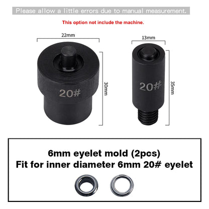 WUTA Manual Button Installation Tool Mute Punching Mushroom Rivets, Eyelet Hand Pressing (without /with Machine) DIY Craft Tools