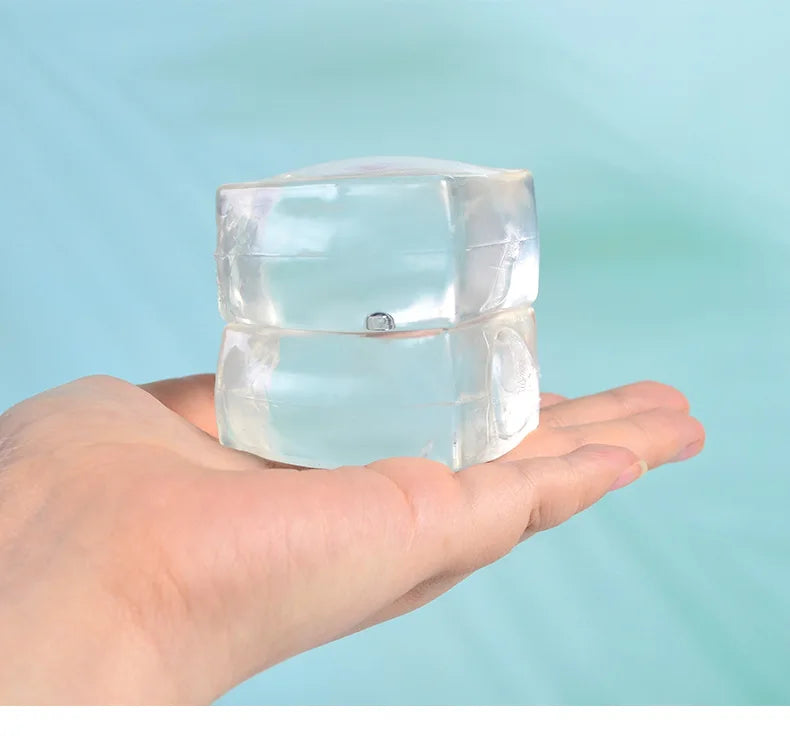 Transparent Ice Cubes Soft TPR Slow Rebound Sequins Maltose Ball Pinch Toy Stress Relief Elastic Squeezing Ball Decompression