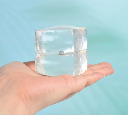 Transparent Ice Cubes Soft TPR Slow Rebound Sequins Maltose Ball Pinch Toy Stress Relief Elastic Squeezing Ball Decompression