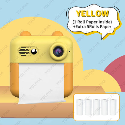 Kids Camera Instant Print, HD Instant Print Camera for Kids, Selfie Digital Camera for Kids Boys& Girls Ideal Kids Toys Gifts