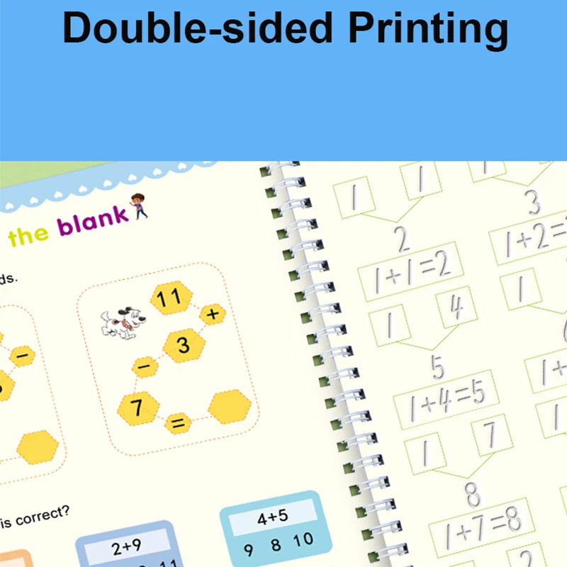 English Groove Magic Practice Copybook Children's Book Learning Numbers Letters Alphabet Calligraphy Writing Exercise Books Gift