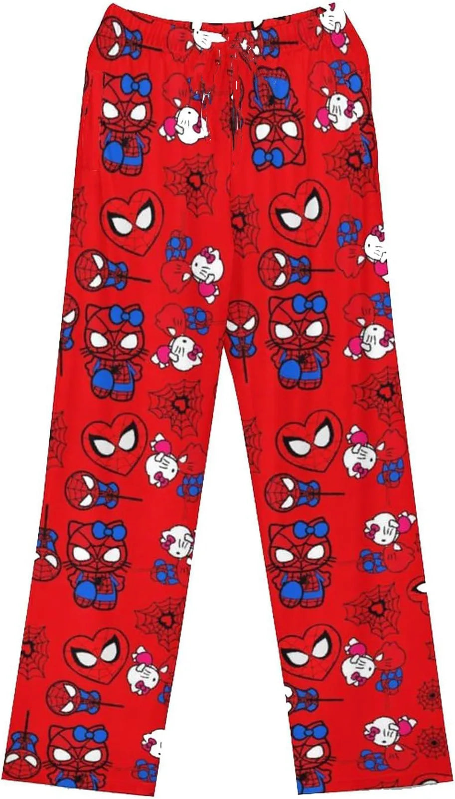 Hello Kitty Spider-man Cotton Loose Ladies Pajama Pants Pyjama Trousers Women Men Cartoon Sleep Bottoms Lounge Wear Girl Sleep