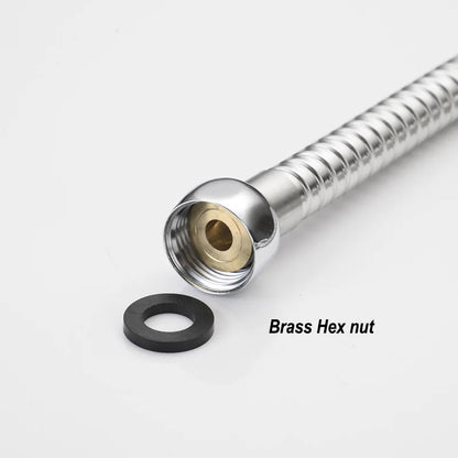 Edelstahl-Brauseschlauch, 5 m lang, für Badezimmer, Dusche, Wasserschlauch, Verlängerung, Sanitärrohr, Zugrohr, Badezimmer-Zubehör