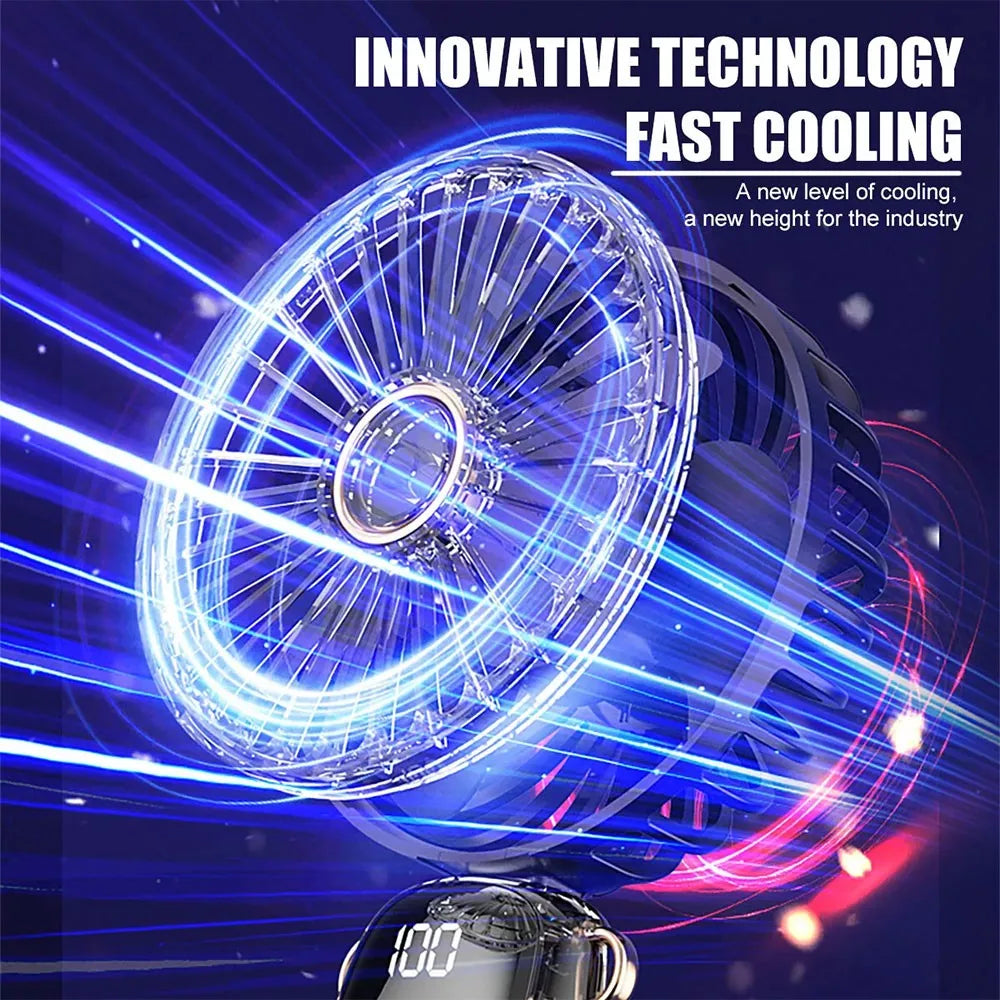 1/2 PCS 3-in-1 1800mAh Foldable USB Fan with Phone Holder - Portable Handheld & Desk Cooler w/ 360° Cooling