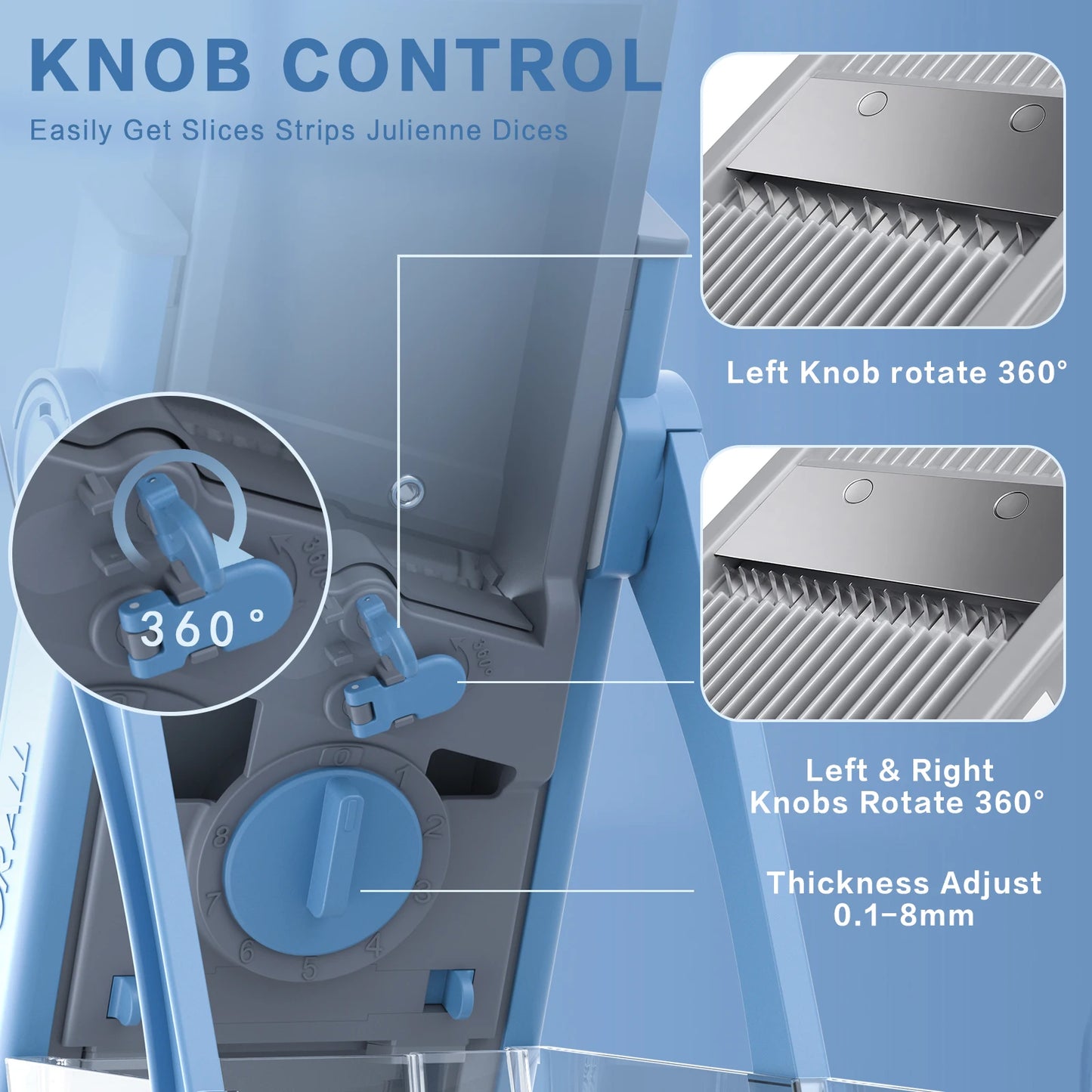 Kitchen Accessories Mandoline Slicer, ONCE FOR ALL. Vegetable Slice, Food Chopper, Cutter, Dicer Fruit, French Fry, Julinner