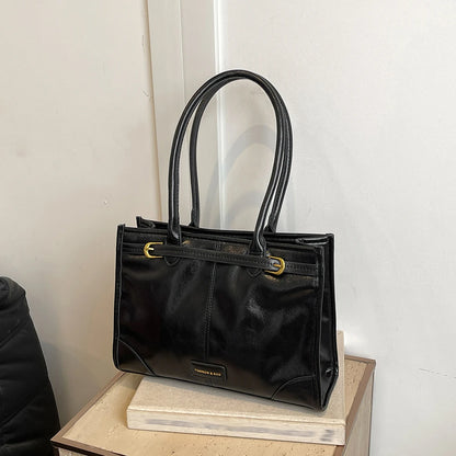 Luxury Handbag Designer Tote Bag for Women PU Leather Shoulder Bag Trendy Red Tote Bags Clutch Handbag for Work Commuter Bag