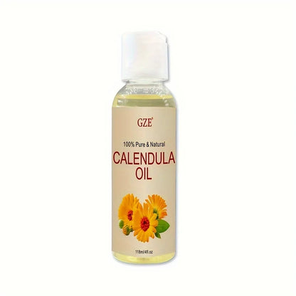 GZE Calendula Oil - Calendula Officinalis Flower Extract – Infused -Benefits for Skin, Nails, Hair, Face, Body- SHORT LIFE