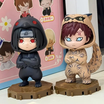 Naruto Bnfigureq Pajamars Series Blind Box Action Figures Model Sasuke Kakashi Costume Design Decoration Gift Toy