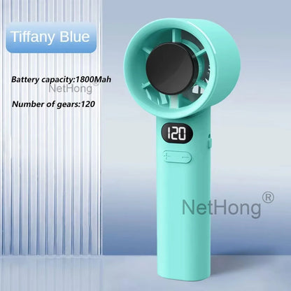 Mini Portable High Speed Fan USB Rechargeable 1800mAh Wireless Handheld Outdoor~