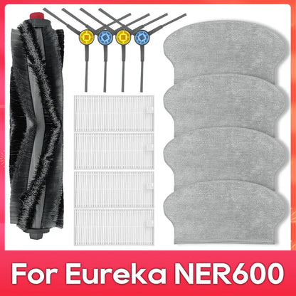 Fit For ( Eureka NER600 ) Roller Main Side Brush Hepa Filter Mop Rag Robot Vacuum Cleaner Spare Part Accessory Replacement Kit