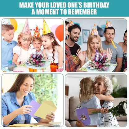 3D Butterfly Pop Up Greeting Cards Postcard For Valentine's Day, Mother, Anniversary, Wedding Invitation Greeting, Birthday Gift